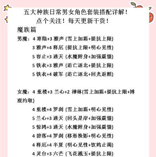 大话西游内丹搭配美观建议？