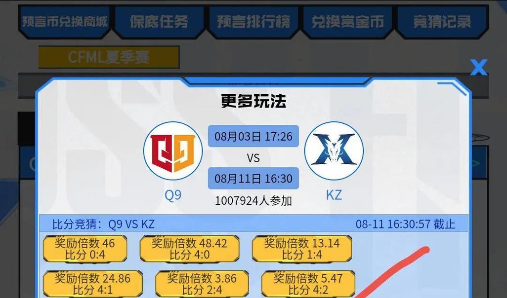 穿越火线赛事竞猜正确方法是什么？